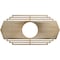 Ekena Millwork Chrysler Wood Fretwork Pierced Ceiling Medallion, Hickory, 26"W x 13"H x 6 7/8"ID x 1/4"T CMWP26X13X0250CSHI - alternate 1